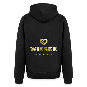 Wiebke Herz - Veste à capuche bio Premium Unisexe - noir - Dos - Nico (187cm)