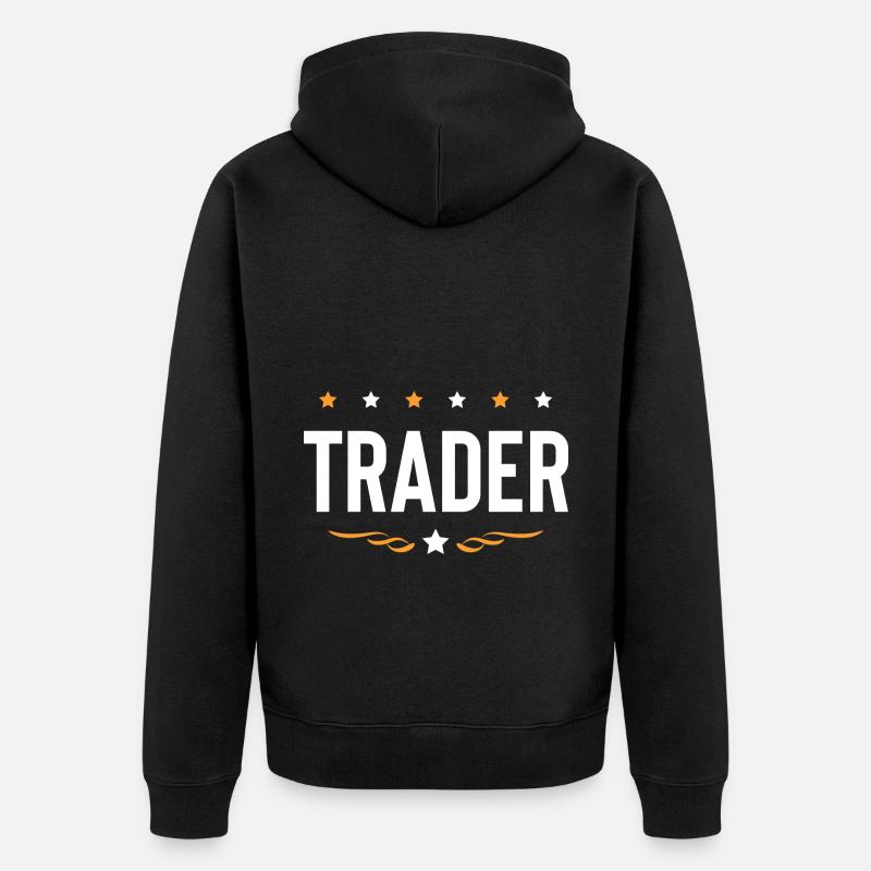 Trader Beruf - Unisex Premium Bio Zip Hoodie - Schwarz
