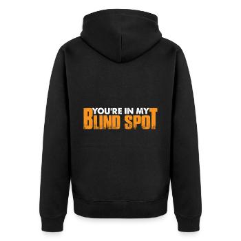 You're In My Blind Spot 11 - Unisex Premium Organic Zip Hoodie - black - Back - Nico (187cm)