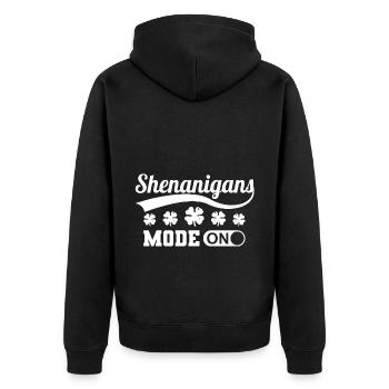 Mode manigances sur Clover Ireland - Veste à capuche bio Premium Unisexe - noir - Dos - Nico (187cm)