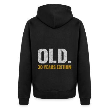 Ancienne édition 30 ans Idée cadeau 30e anniversaire - Veste à capuche bio Premium Unisexe - noir - Dos - Nico (187cm)