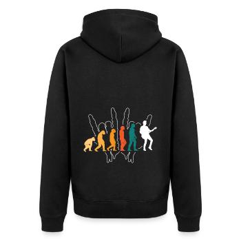 Heavy Metal Hard Rock Festival - Unisex Premium Bio Zip Hoodie - Schwarz - Hinten - Nico (187cm)