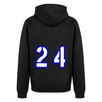 24 Symbole numérique - Veste à capuche bio Premium Unisexe - noir - Dos - Nico (187cm)