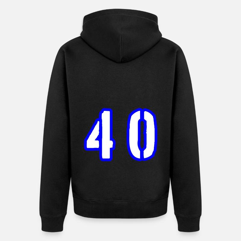 40 Symbole numérique - Veste à capuche bio Premium Unisexe - noir