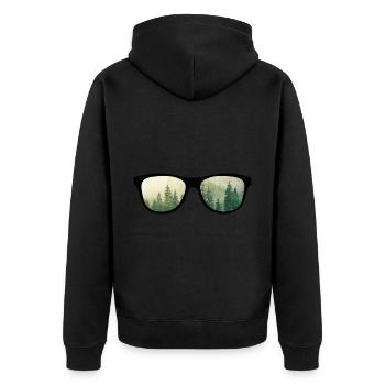 Lunettes de soleil Paysage naturel - Veste à capuche bio Premium Unisexe - noir - Dos - Nico (187cm)