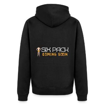 Six Pack à venir 19 - Veste à capuche bio Premium Unisexe - noir - Dos - Nico (187cm)