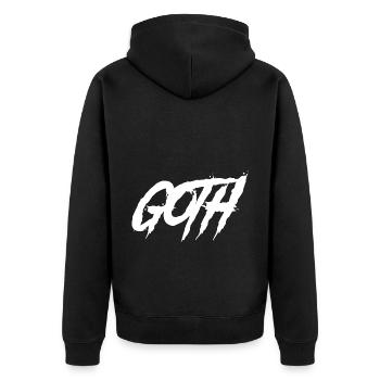 Goth-Boy-Clique Gothique - Veste à capuche bio Premium Unisexe - noir - Dos - Nico (187cm)