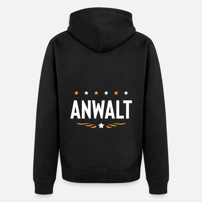Anwalt Beruf - Unisex Premium Bio Zip Hoodie - Schwarz
