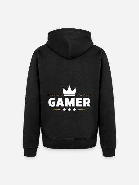 Gamer profession - Unisex Premium Organic Zip Hoodie - black