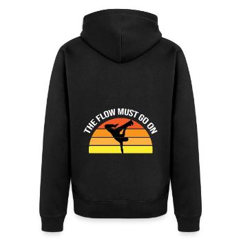 Arts martiaux brésiliens pour instruments de capoeira - Veste à capuche bio Premium Unisexe - noir - Dos - Nico (187cm)