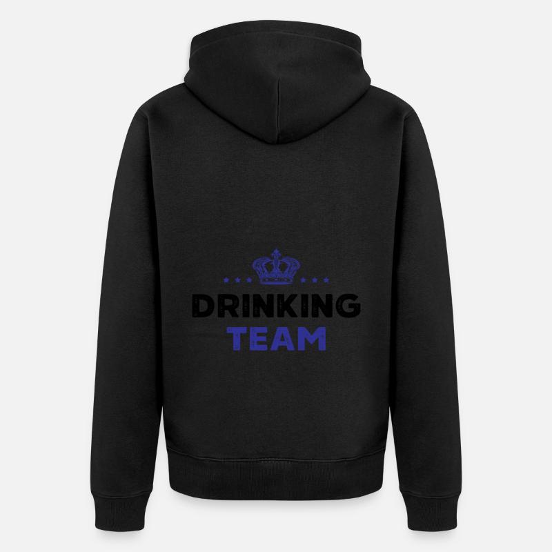 Drinking Team - Unisex Premium Bio Zip Hoodie - Schwarz