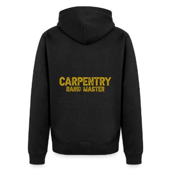Rang de charpenterie Maître 3 - Veste à capuche bio Premium Unisexe - noir - Dos - Nico (187cm)