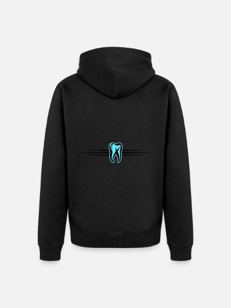 Tooth Icon Dentist - Unisex Premium Organic Zip Hoodie - black