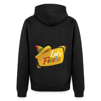 Let's fiesta Sombrero Cinco De Mayo - Unisex Premium Organic Zip Hoodie - black - Back - Nico (187cm)
