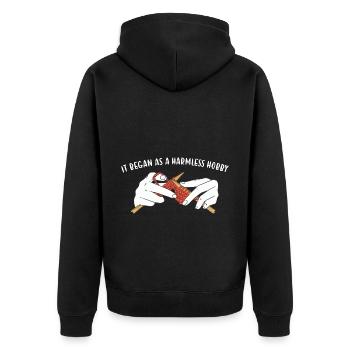 Cela a commencé comme un tricot de passe-temps inoffensif - Veste à capuche bio Premium Unisexe - noir - Dos - Nico (187cm)