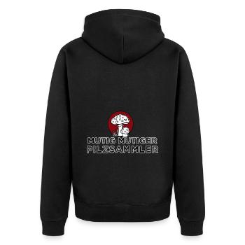 Cueilleurs de champignons à la recherche de champignons - Veste à capuche bio Premium Unisexe - noir - Dos - Nico (187cm)