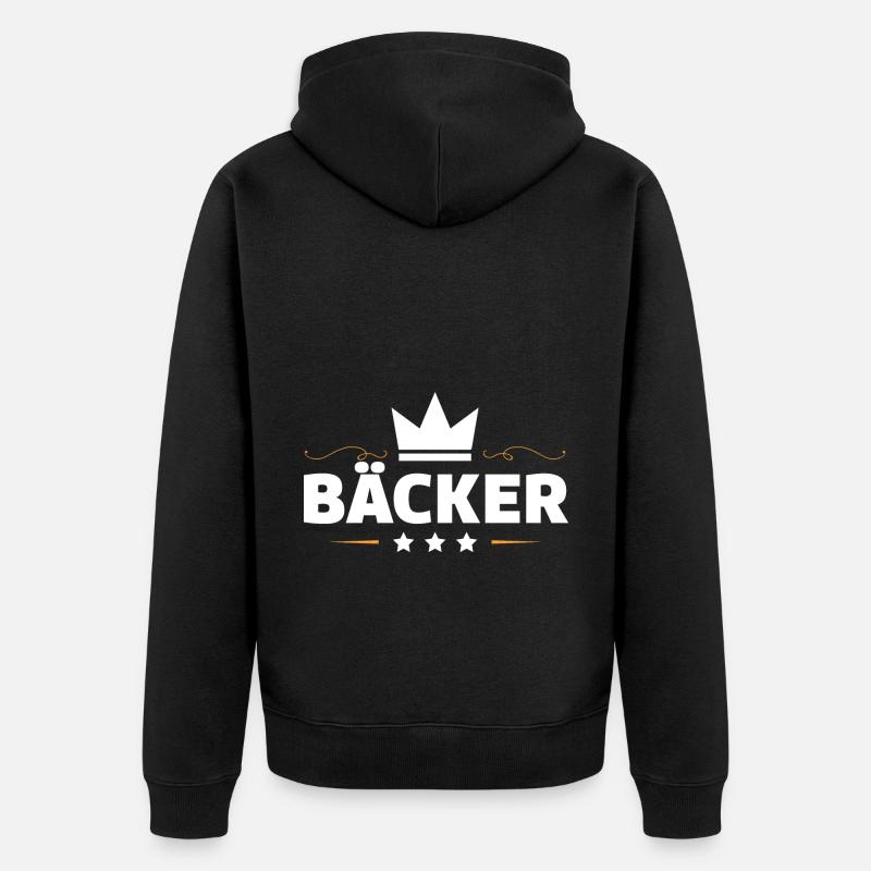 Bäcker Beruf - Unisex Premium Bio Zip Hoodie - Schwarz