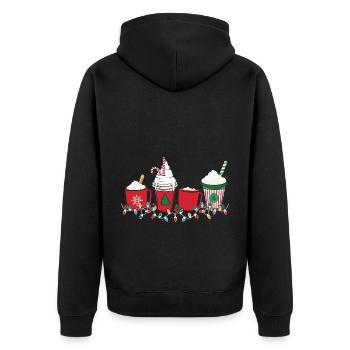 Cadeaux de Noël Noël - Veste à capuche bio Premium Unisexe - noir - Dos - Nico (187cm)