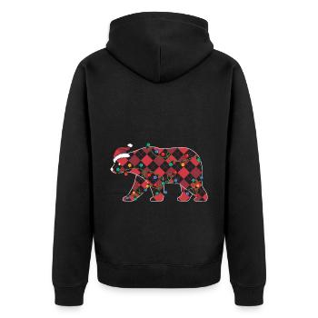 Cadeaux de Noël Noël - Veste à capuche bio Premium Unisexe - noir - Dos - Nico (187cm)
