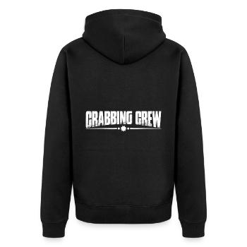 Crabbing Crew 8 - Unisex Premium Bio Zip Hoodie - Schwarz - Hinten - Nico (187cm)