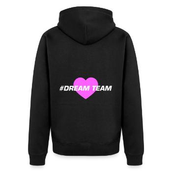 Dream Team Heart Love - Veste à capuche bio Premium Unisexe - noir - Dos - Nico (187cm)
