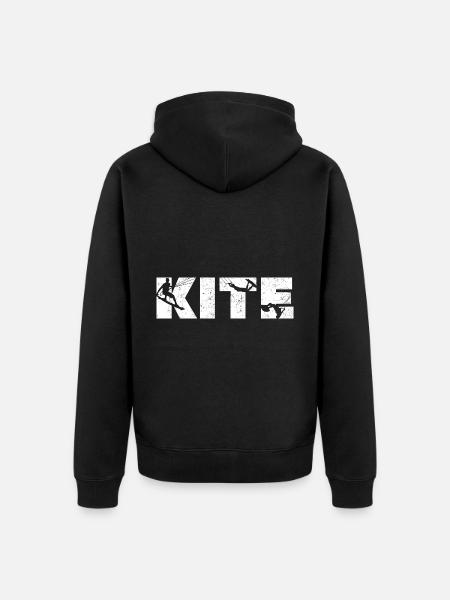 Kitesurfing - Unisex Premium Bio Zip Hoodie - Schwarz