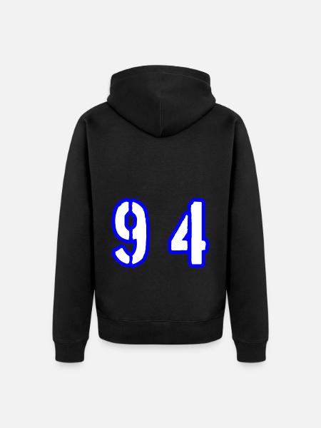 94 Symbole numérique - Veste à capuche bio Premium Unisexe - noir