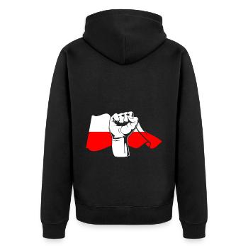 Faust Pole Polska Pologne - Veste à capuche bio Premium Unisexe - noir - Dos - Nico (187cm)