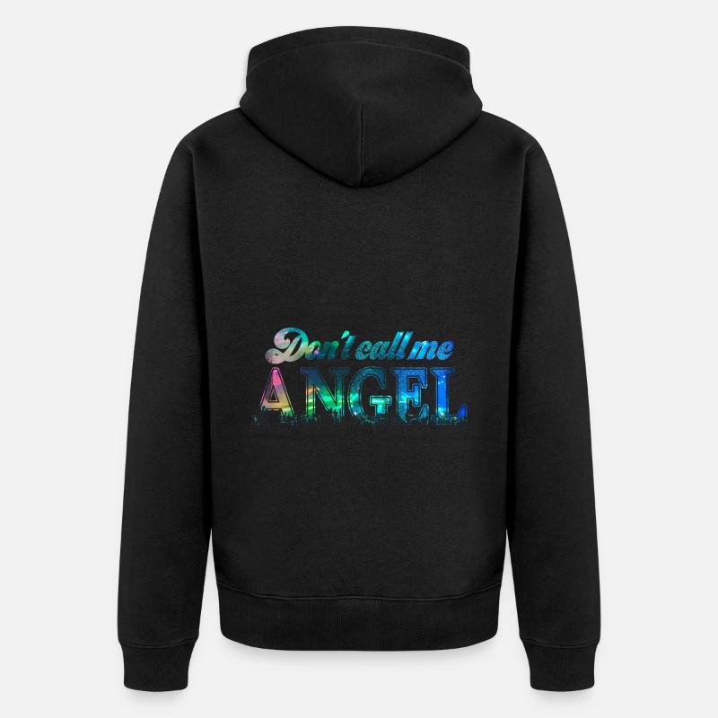Ne m’appelez pas un ange - Veste à capuche bio Premium Unisexe - noir