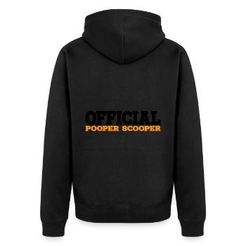 Pooper Scooper officiel 13 - Veste à capuche bio Premium Unisexe - noir - Dos - Nico (187cm)
