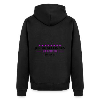 Jga 2024 Junggesellinnenabschied - Unisex Premium Bio Zip Hoodie - Schwarz - Hinten - Nico (187cm)