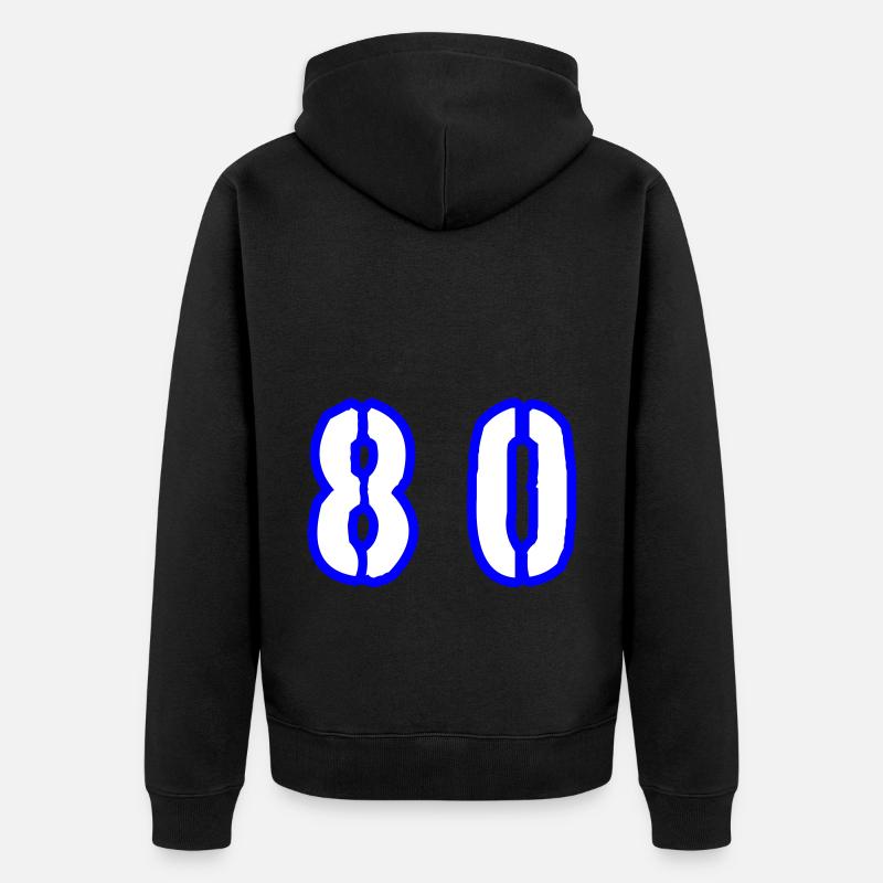 Symbole numérique 80 - Veste à capuche bio Premium Unisexe - noir