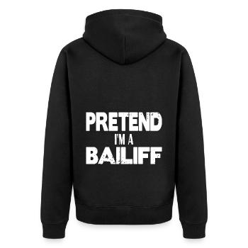 Faites semblant d’être huissier - Veste à capuche bio Premium Unisexe - noir - Dos - Nico (187cm)