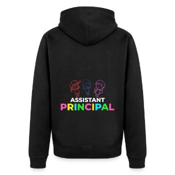 Chef d’établissement Directeur Directeur Directeur de la direction de l’école - Veste à capuche bio Premium Unisexe - noir - Dos - Nico (187cm)