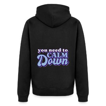 Niedliche Küken Dig Me Ostern Shirt - Unisex Premium Bio Zip Hoodie - Schwarz - Hinten - Nico (187cm)