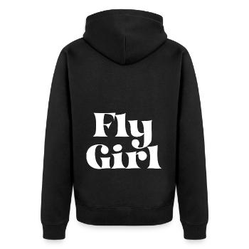 90s 90s Retro Gift - Unisex Premium Organic Zip Hoodie - black - Back - Nico (187cm)