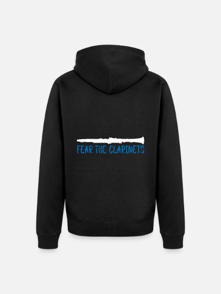Peur Les Clarinettes 8 - Veste à capuche bio Premium Unisexe - noir