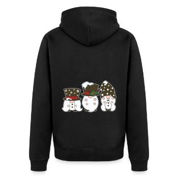 Noël Noël Gnomies - Veste à capuche bio Premium Unisexe - noir - Dos - Nico (187cm)