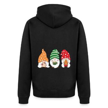 Noël Noël Gnomies - Veste à capuche bio Premium Unisexe - noir - Dos - Nico (187cm)