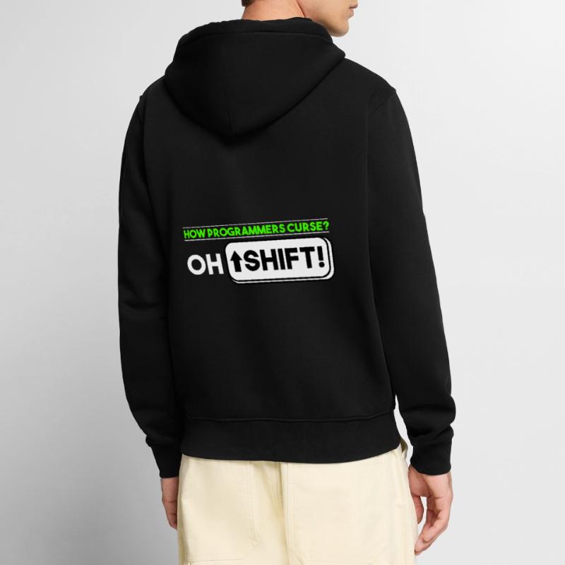 Programming - How programmers curse Oh shift Unisex Premium Organic Zip Hoodie