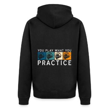 Baseball bat winner team USA - Unisex Premium Organic Zip Hoodie - black - Back - Nico (187cm)