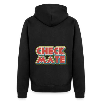 Chess Checkmate Chess Moves Chess Player - Unisex Premium Organic Zip Hoodie - black - Back - Nico (187cm)