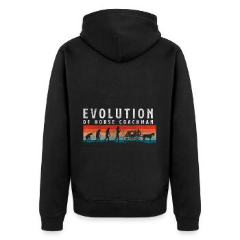 Horse-drawn carriage horse target cold-blooded - Unisex Premium Organic Zip Hoodie - black - Back - Nico (187cm)