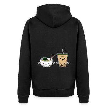 Cuisine asiatique japonaise Ramen Tea I Cadeau - Veste à capuche bio Premium Unisexe - noir - Dos - Nico (187cm)