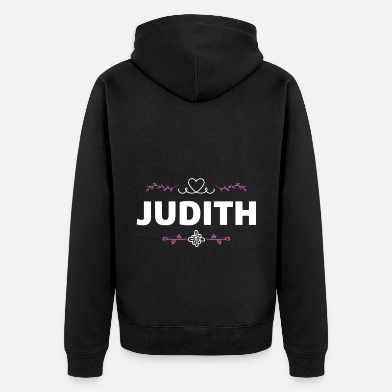 Judith - Unisex Premium Bio Zip Hoodie - Schwarz