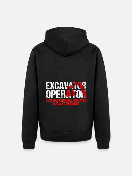 Baggerführer für Bagger Sandbagger - Unisex Premium Bio Zip Hoodie - Schwarz