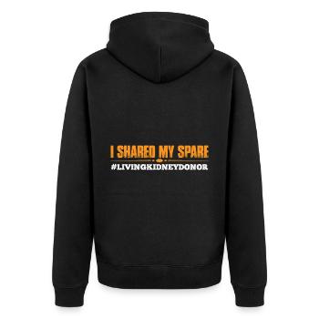 J’ai partagé mon #LivingKidneyDonor 15 - Veste à capuche bio Premium Unisexe - noir - Dos - Nico (187cm)