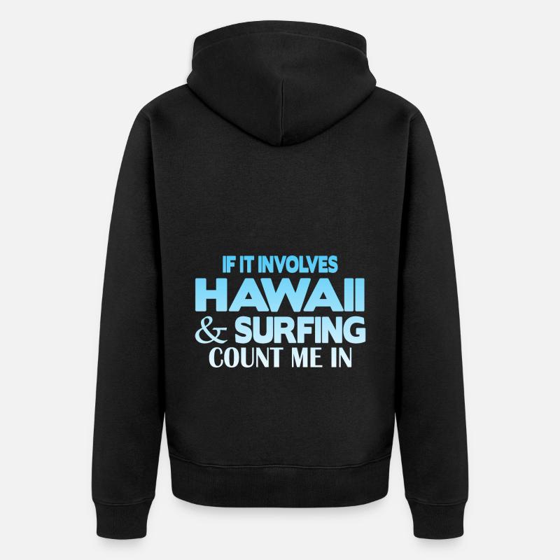 Surf à Hawaï - Veste à capuche bio Premium Unisexe - noir