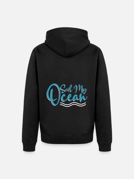 Seglen Segelboot Segler - Unisex Premium Bio Zip Hoodie - Schwarz