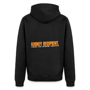 Receveur de rein, je cours sur des pièces de rechange 14 - Veste à capuche bio Premium Unisexe - noir - Dos - Nico (187cm)